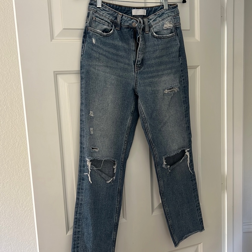 Vervet crop, straight leg jeans